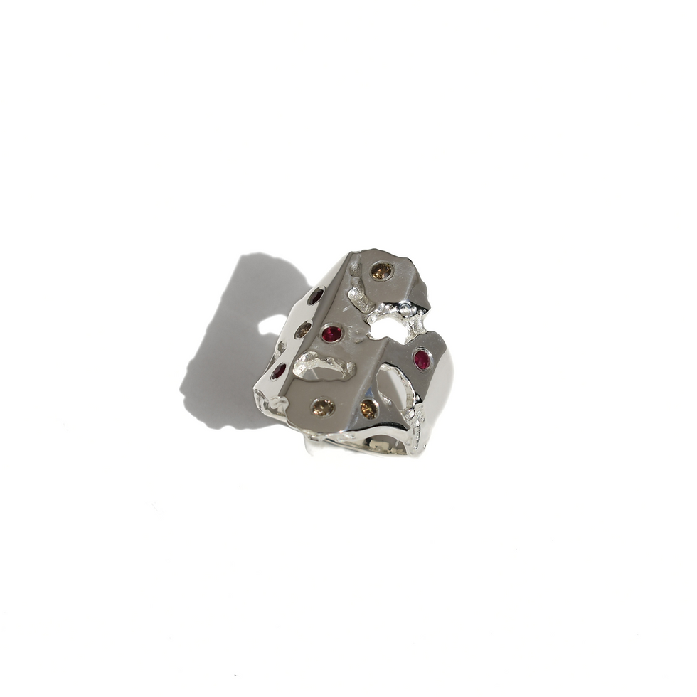 Thumbnail: Diamond And Ruby Statement Ring | Caladium