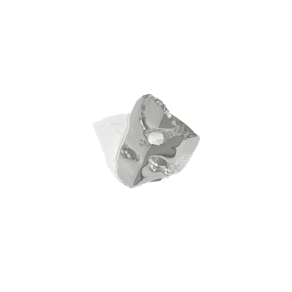 Thumbnail: Brutalist Silver Ring | Caladium