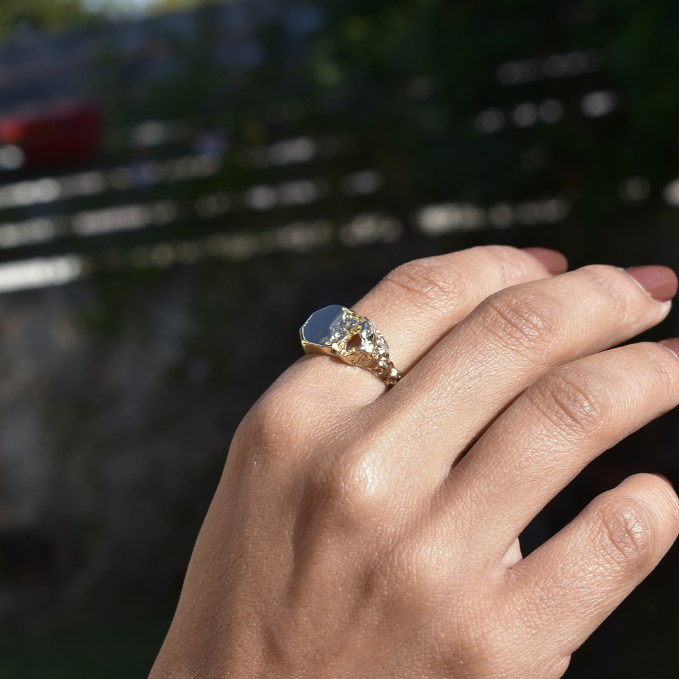 Thumbnail: gold 14k signet ring, yellow gold mens ring, unique gold ring, gold jewelry
