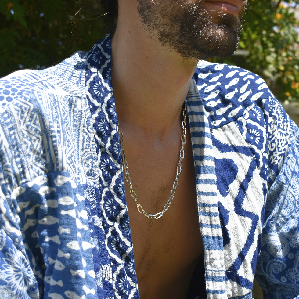 Thumbnail: Asymmetric Chain Silver Necklace | Ballota