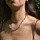 Thumbnail: Handmade sterling silver chain necklace with chunky textured links and bold, organic design.