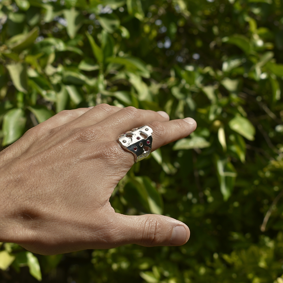 Thumbnail: Diamond And Ruby Statement Ring | Caladium