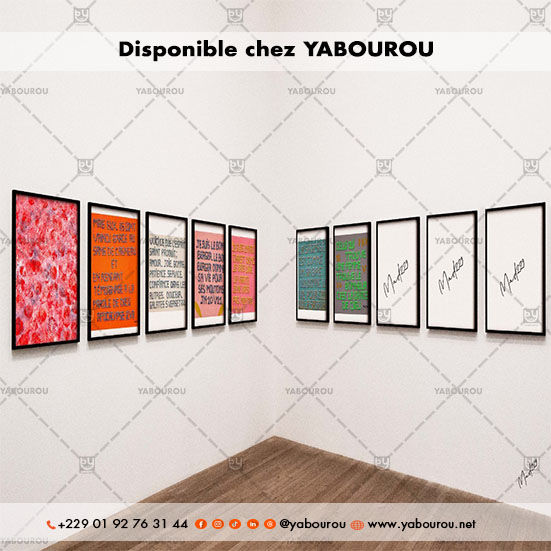 TABLEAU ARTISANAL D'OEUVRES TEXTUELLES M2