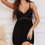 Miniature : ROBE DE NUIT / LINGERIE EN DENTELLE , COL EN V / NUISETTE COMPLÈTE