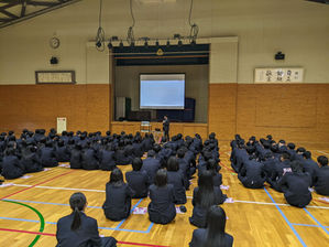 県内の高校で知的財産に関する講演を行いました
