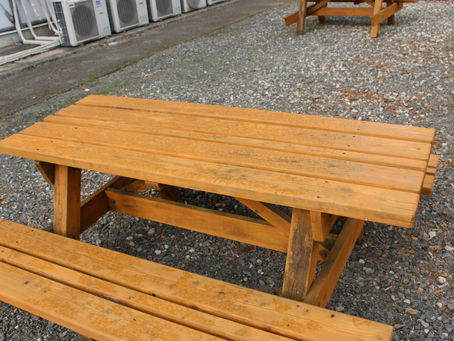 ベンチテーブル・クリーンアップ作戦を実施しています