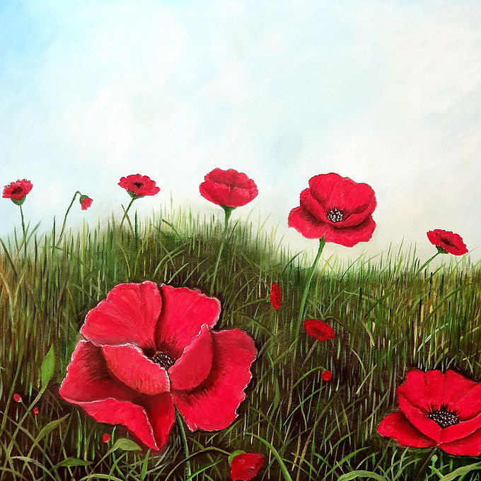 Red passion. Olio su tela, 50x50x4, Ludovica Atlante