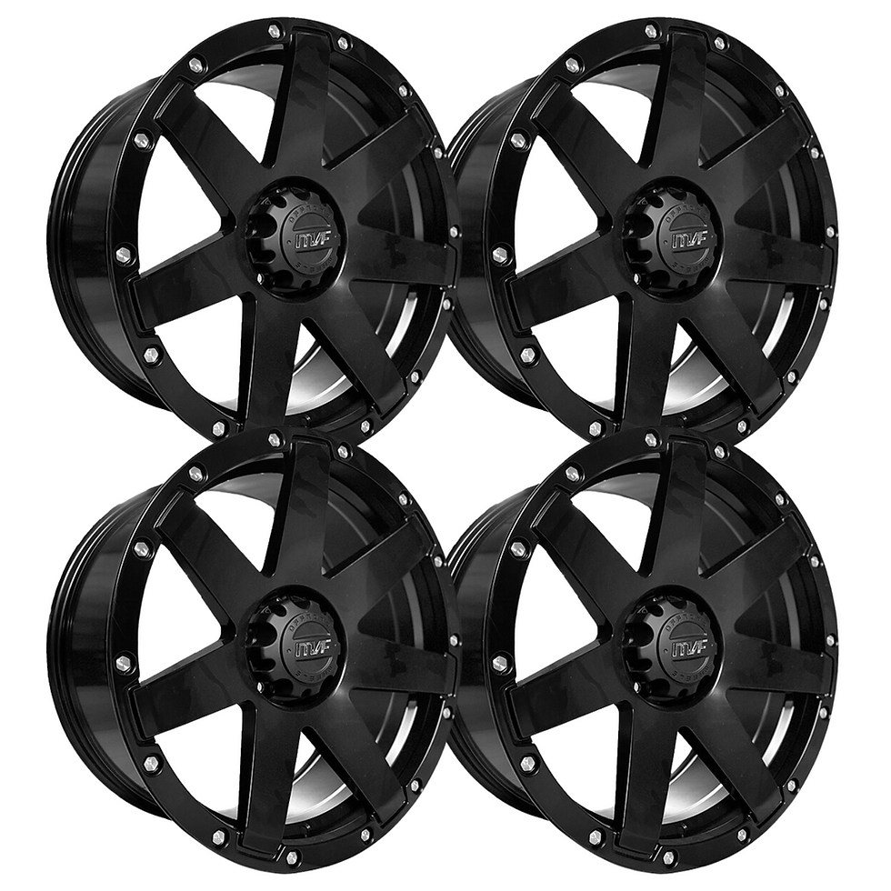 Rines Matte black rivet milled 20 5x127 Jeep, Cherokee