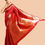 Thumbnail: UNITOPIA - RED SOFT LITCHI SAREE WITH GOLD ZARI STRIPES AND BORDER  - LILLEMART.COM