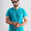 थंबनेल: COCKTAIL FASHION - PABLO EMBROIDERED ROUND NECK TSHIRT -SKY BLUE  - BUYBAY.IN