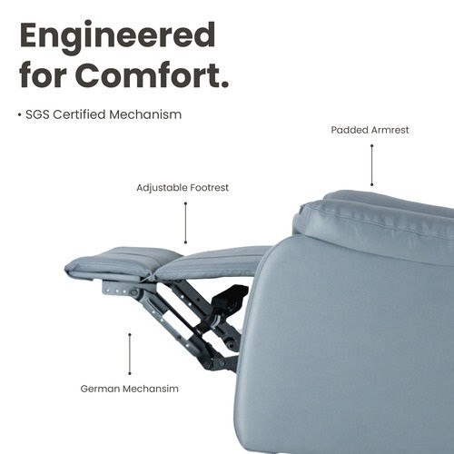 Thumbnail: HUSH HIVEN - BIG B RECLINER CHAIR - GUN METAL - LILLEMART.COM