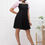 Thumbnail: HOUSE OF ABEENA - MIDNIGHT ROSE GATHERED STAND COLLAR MINI - BUYBAY.IN