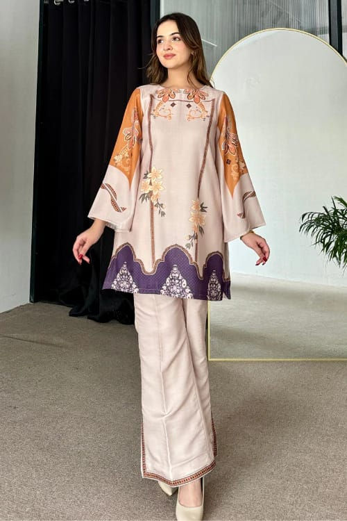 Thumbnail: RANG BHOOMI - DESIGNER RAYON COTTON PRINT CO-ORD KURTI/PANT SET