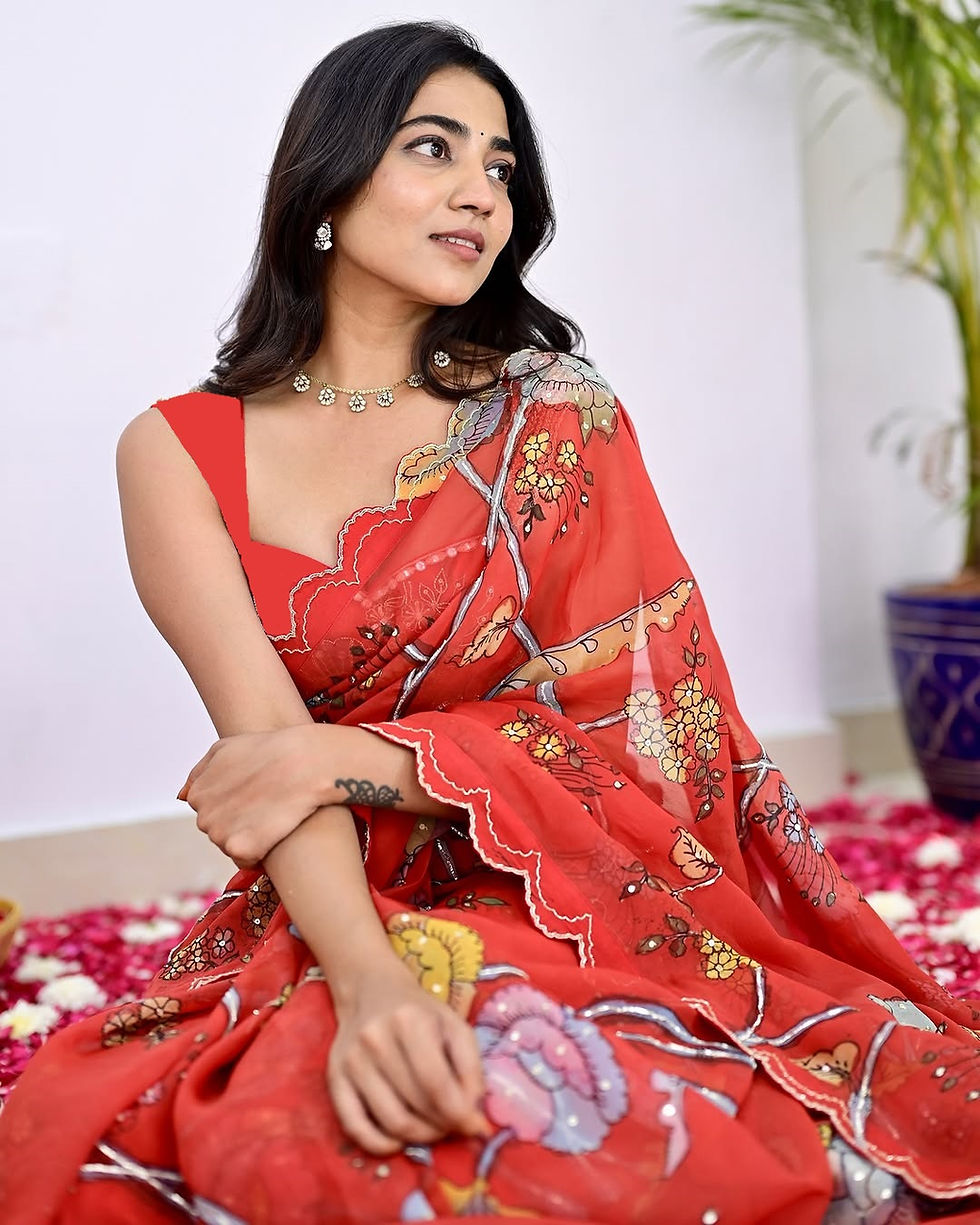 RANG BHOOMI - VICHITRA SILK SAREE WITH DIGITAL PRINT - LILLEMART.COM