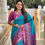 Thumbnail: RANG BHOOMI - JIMMY CHOO TISSUE SILK SAREE WITH JACQUARD BORDER - LILLEMART.COM