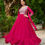 Thumbnail: RANG BHOOMI - STAR GEORGETTE GOWN WITH EMBROIDERY BEADS  - BUYBAY.IN