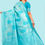 Thumbnail: UNITOPIA - PREMIUM SKY BLUE LITCHI SAREE - LILLEMART.COM