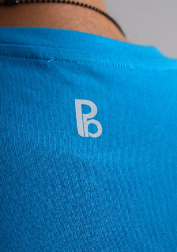 Thumbnail: COCKTAIL FASHION -  BLUE PABLO PRINTED ROUND NECK T SHIRT