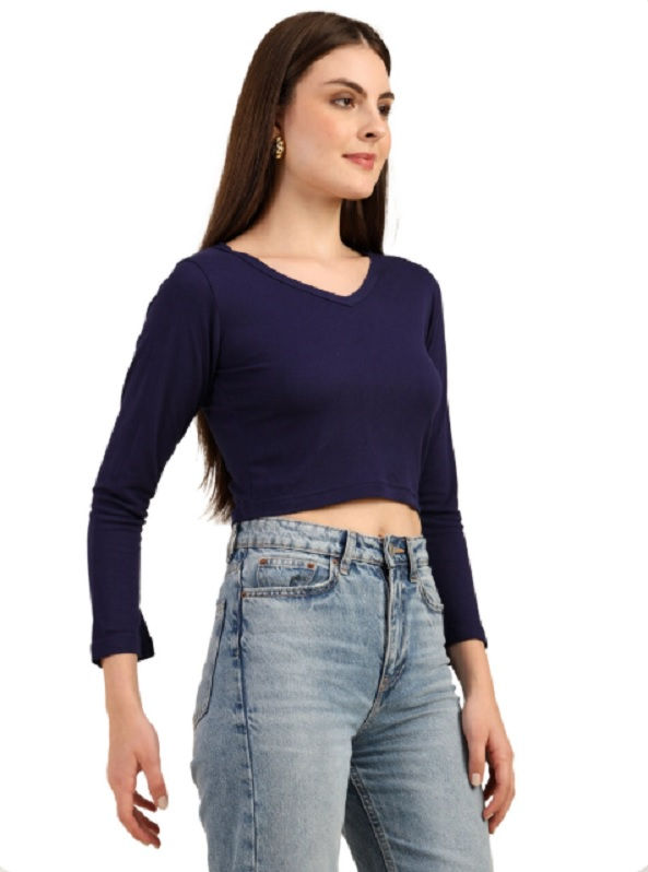 थंबनेल: BAMBOOLOGY - GEN Z BAMBOO FABRIC CROP TOP WITH BELL SLEEVE FOR WOMEN - LILLEMART.COM