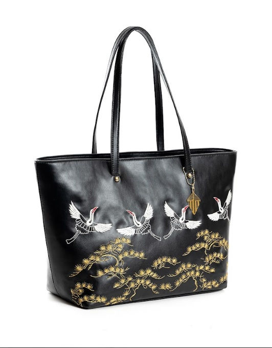 थंबनेल: GREEN HERMITAGE - ANTHEIA VEGAN LEATHER TOTE BAG