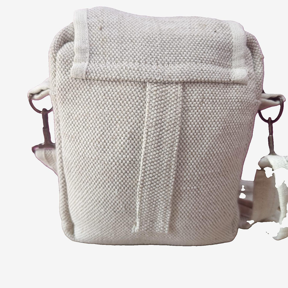 Thumbnail: FIBRE GOLD - HEMP COMPACT SHOULDER SLING BAG - LILLEMART.COM