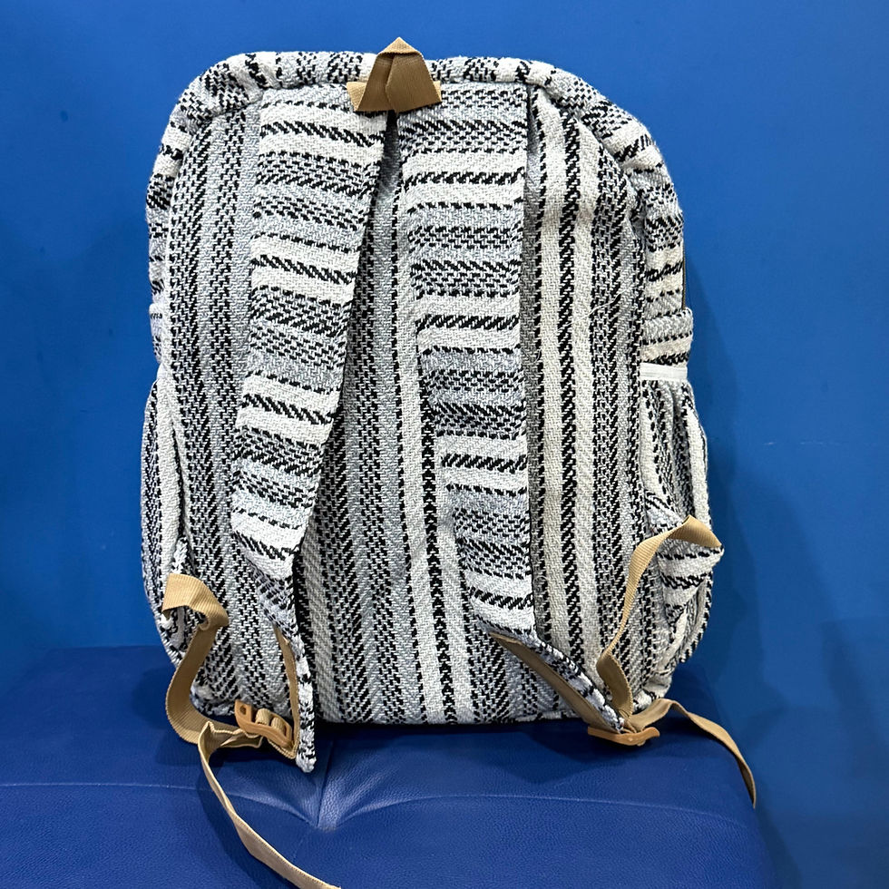 Thumbnail: FIBRE GOLD - LARGE HEMP BACK PACK BAG - LILLEMART.COM