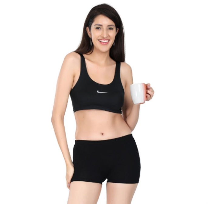 BAMBOOLOGY - BAMBOO FABRIC MID RISE SHORTS PANTY COMBO | BLACK & GREY - LILLEMART.COM