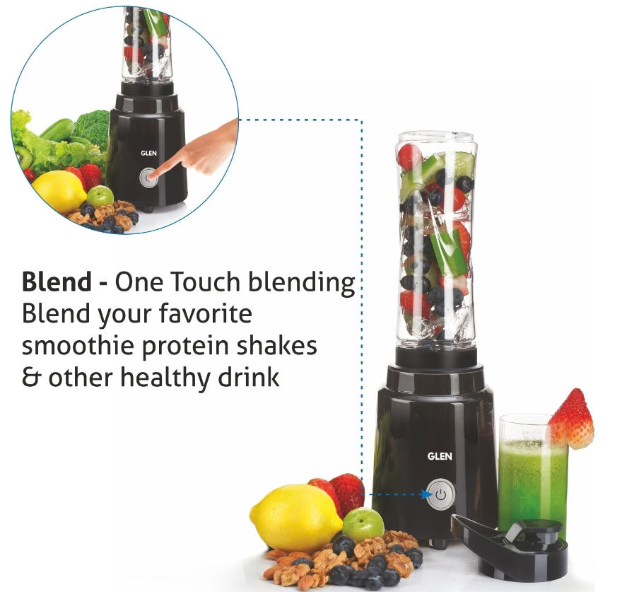 थंबनेल: GLEN - ELECTRIC PERSONAL BLENDER, BPA BOTTLE WITH CARRY HANDLE - LILLEMART.COM