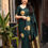 Thumbnail: UNITOPIA - PREMIUM BOTTLE GREEN SOFT LITCHI SILK SAREE - LILLEMART.COM