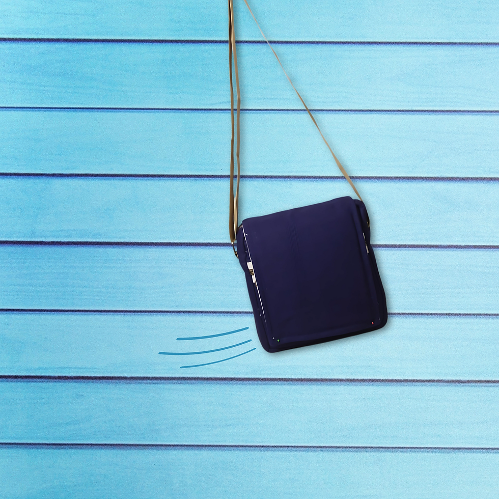 थंबनेल: FIBRE GOLD - ECO-CHIC HEMP BAG WITH FLAP - LILLEMART.COM
