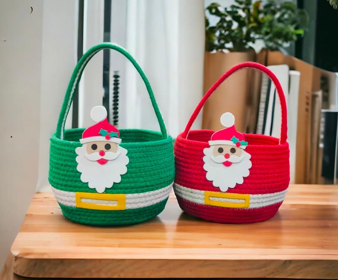 FIBRE GOLD -  COTTON ROPE STORAGE BASKET - 2 PIECE SET