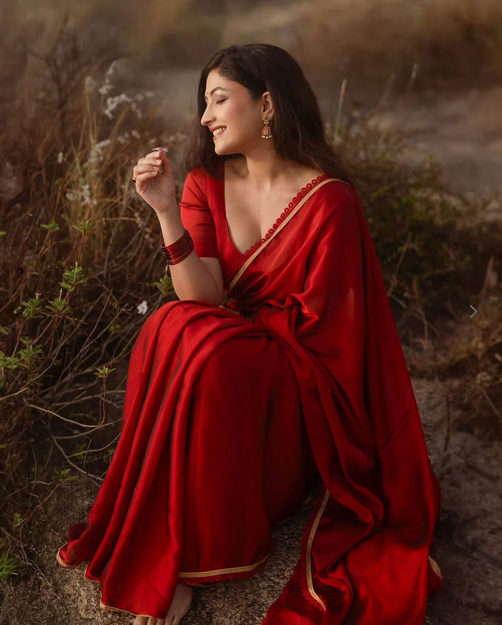 RANG BHOOMI - PREMIUM GEORGETTE SAREE - LILLEMART.COM