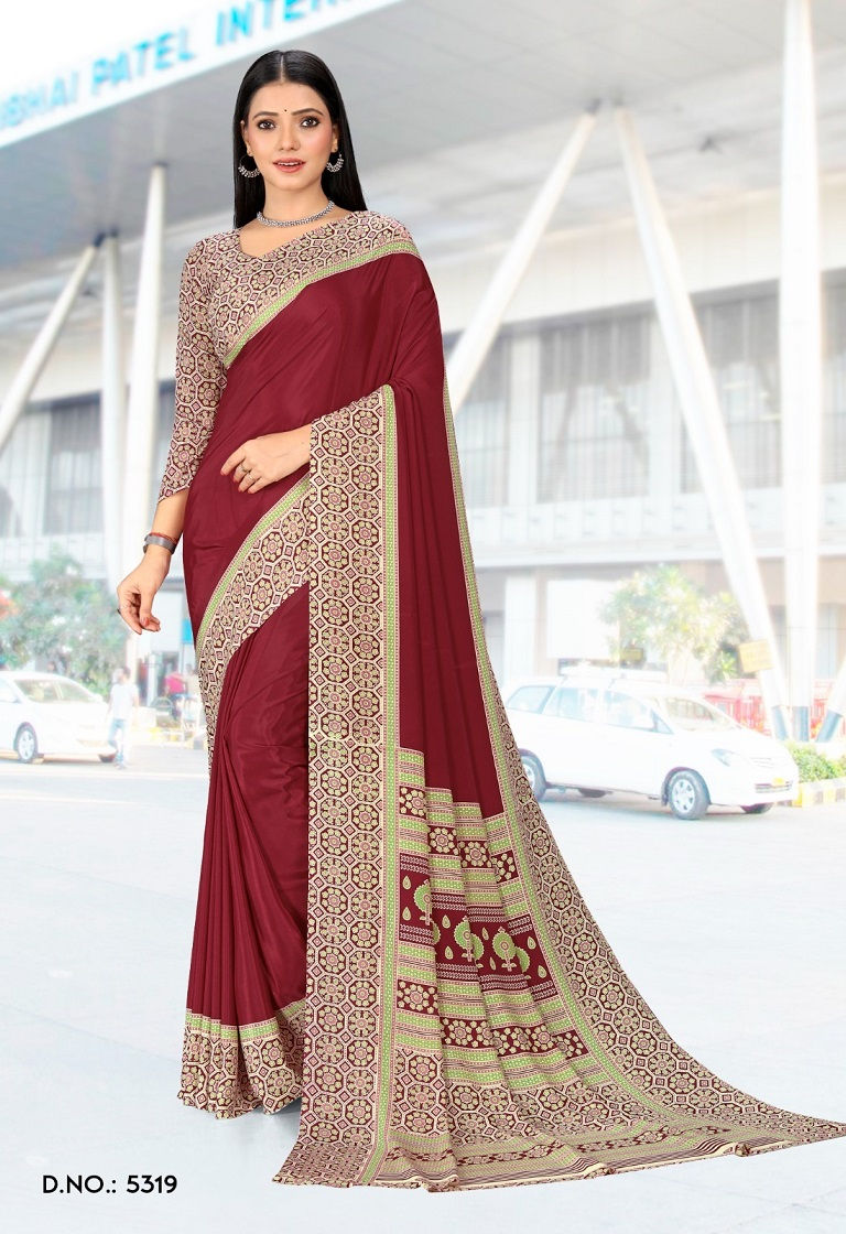 GRAB UNI - PREMIUM SAND CREPE SILK SAREE - DN 5319 -BUYBAY.IN