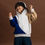 Thumbnail: HIMMEL - GIRLS OVERSIZED COLOUR BLOCK HOODIE - BEIGE-BLUE