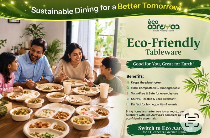 Eco friendly bagasse table ware