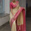Thumbnail: UNITOPIA - SOFT WOVEN LITCHI SILK SAREE WITH SELF PRINT DESIGN - LILLEMART.COM