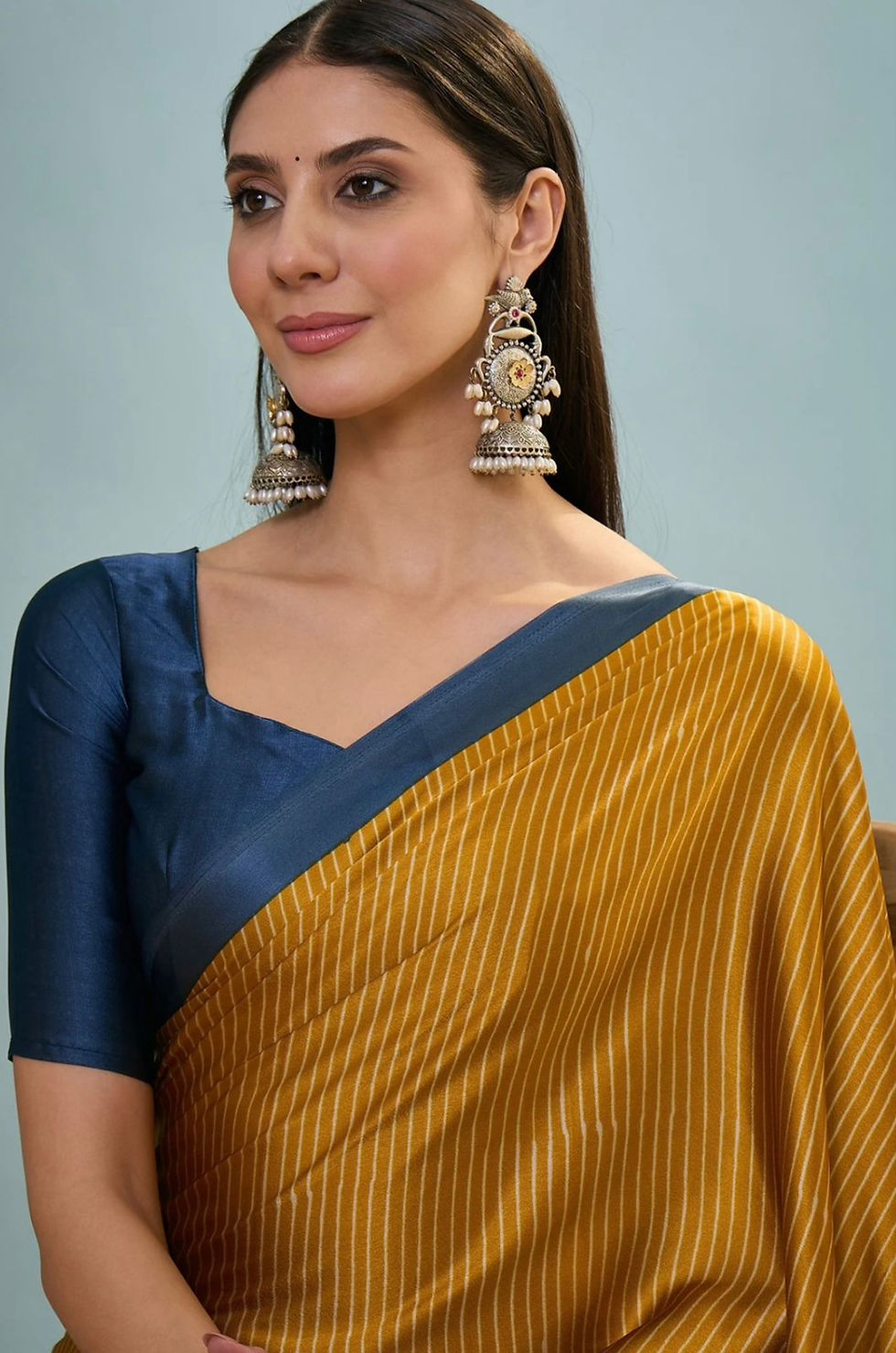 RANG BHOOMI - ORIGINAL MODEL SILK SAREE WITH DIGITAL PRINT - LILLEMART.COM