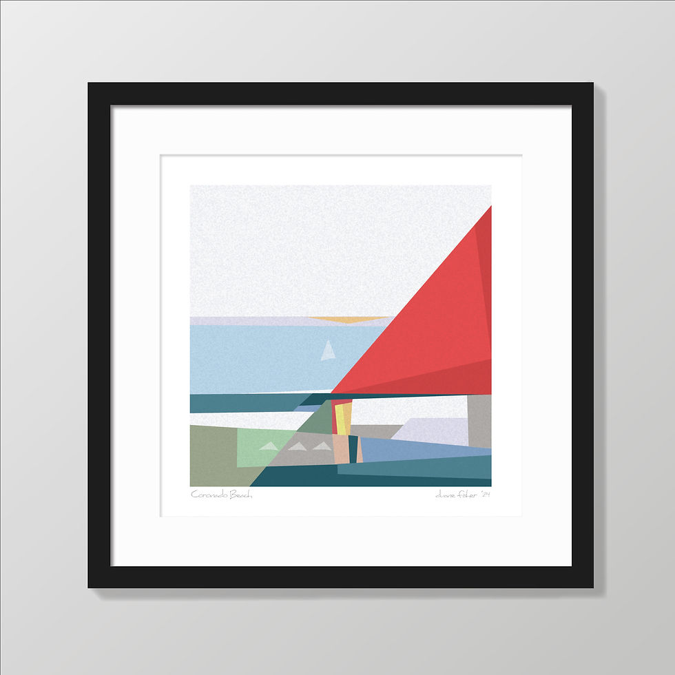 Thumbnail: Coronado Beach Framed Art Print