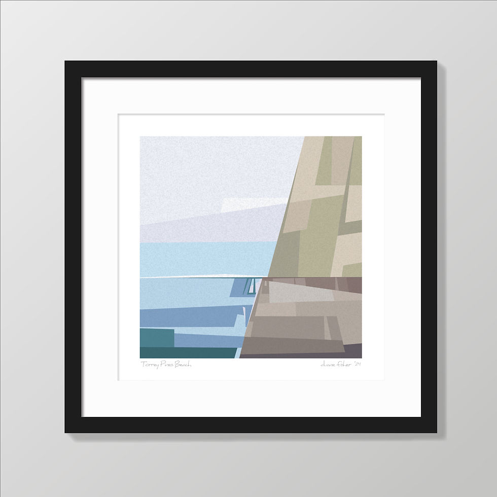 Thumbnail: Torrey Pines Beach Framed Art Print