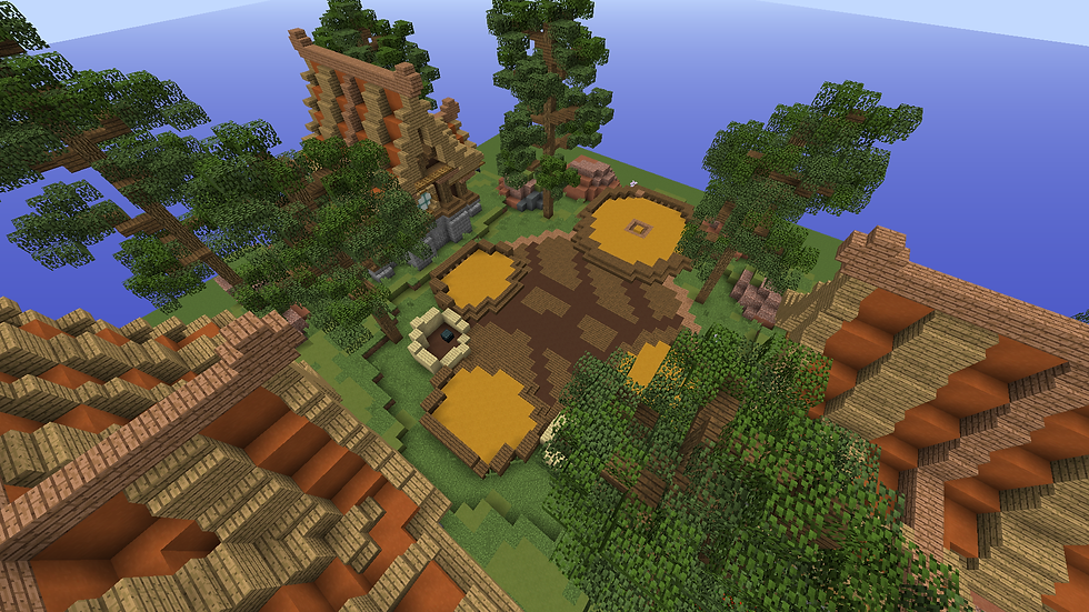 Orange Houses Island - 100x100