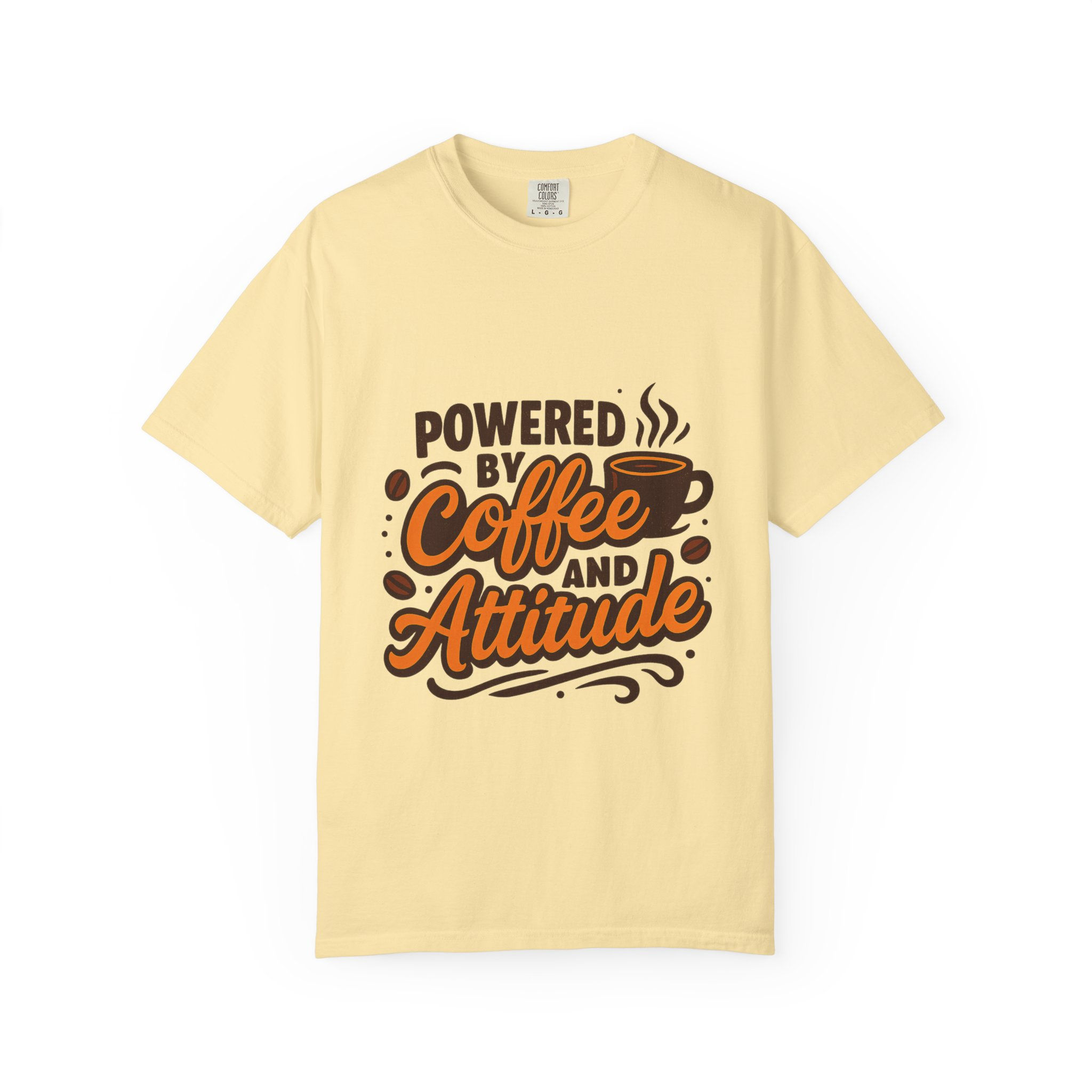 Tee Unisex "Powered by Coffee and Attitude"