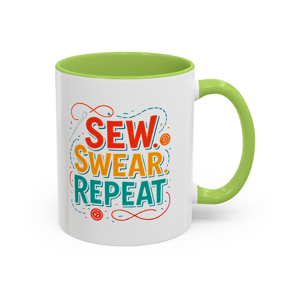 Thumbnail: Mug (330ml/11oz) "Sew. Swear. Repeat"