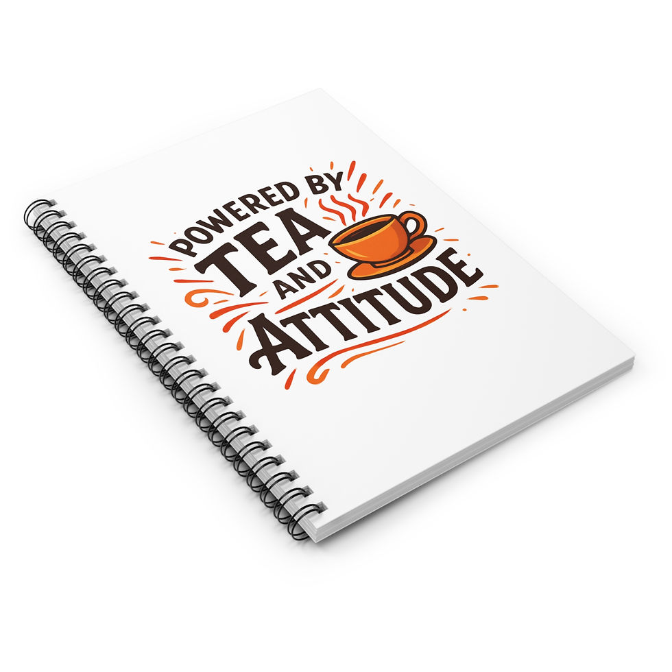 Thumbnail: Notebook Spiral-Bound "Powered by Tea and Attitude"