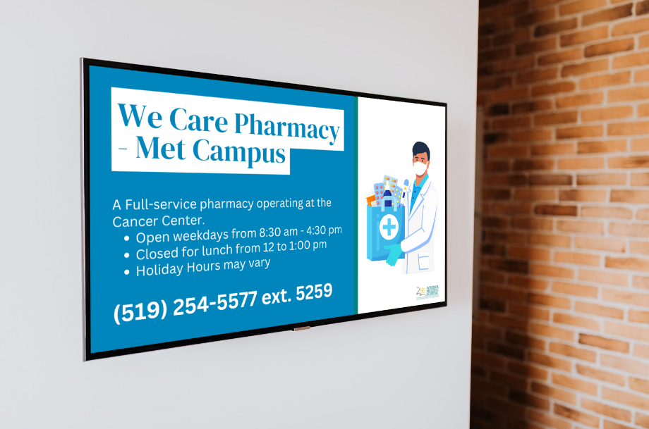 Windsor Regional Cancer Center PFAC Waiting Room Information Presentations