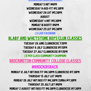 Summer schedule 2021 