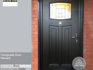 full black composite door