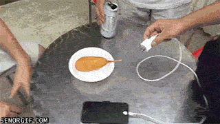 Charging an iPhone with a Pronto Pup