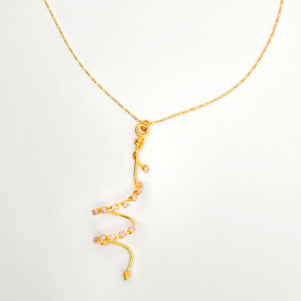 תמונה ממוזערת: שרשרת לאה - ספירלה ורוד