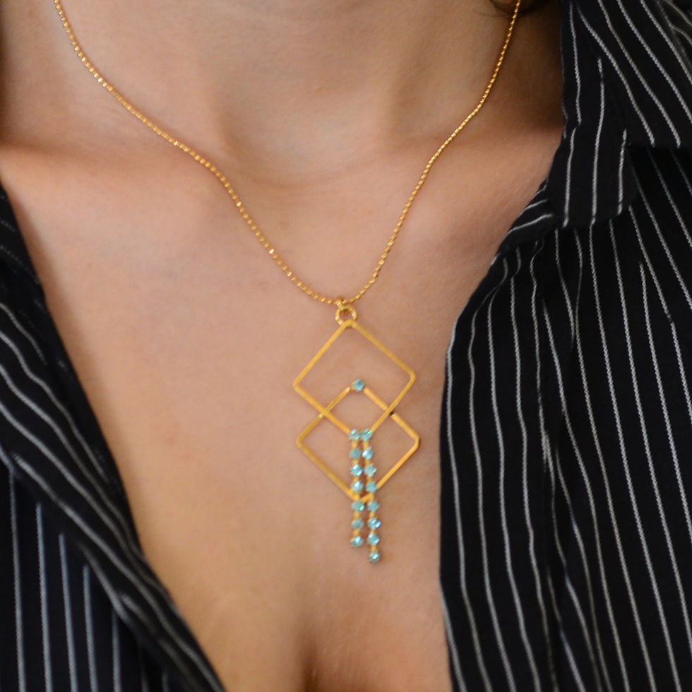 תמונה ממוזערת: שרשרת לאה - מעוין טורקיז