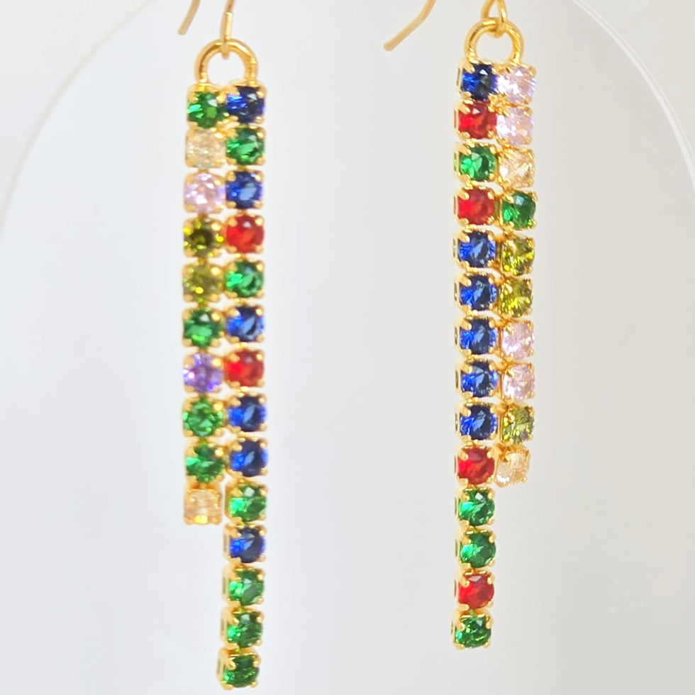 תמונה ממוזערת: עגיל - שלי קשת צבעוני עגול